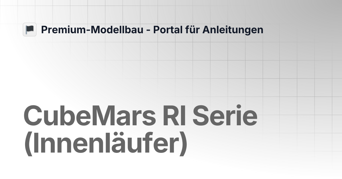 CubeMars RI Serie (Innenläufer) | Premium-Modellbau - Portal für ...